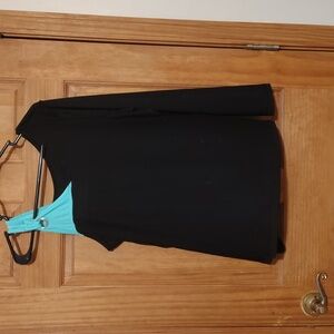 Black and Blue One-Shoulder Top